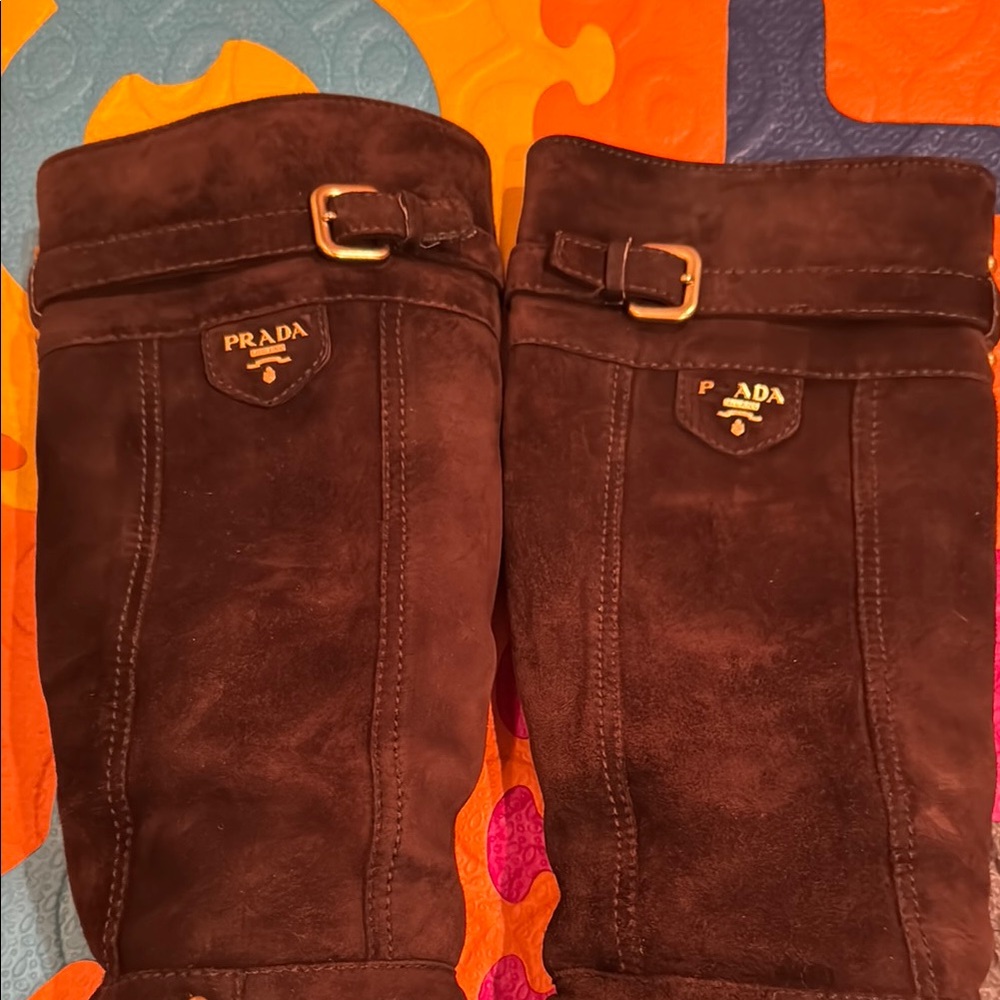 Prada Suede Riding Boots - Picture 8 of 8